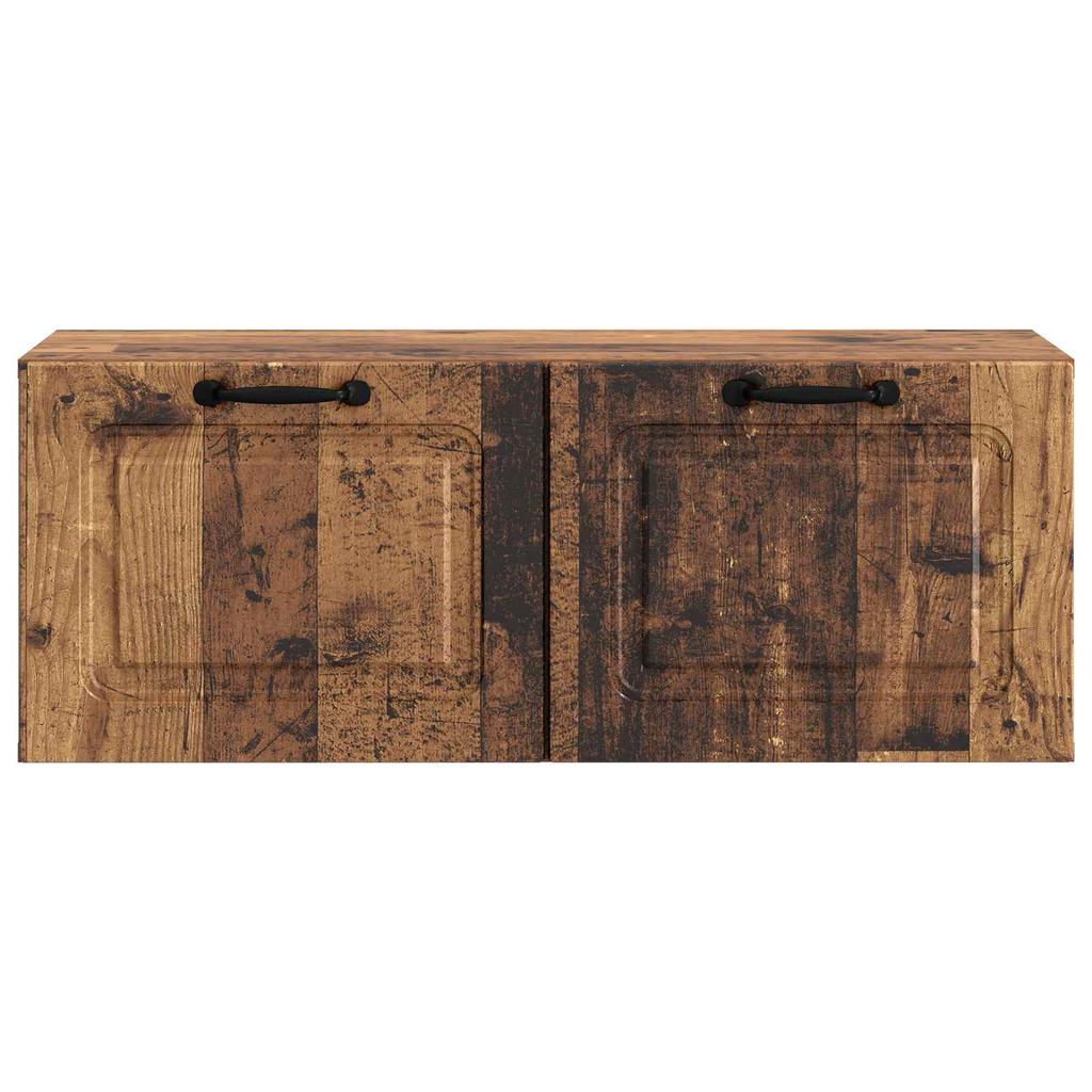 Wall Mounted TV Cabinet Reclaimed Wood Look 78.5 x 31 x 30 cm