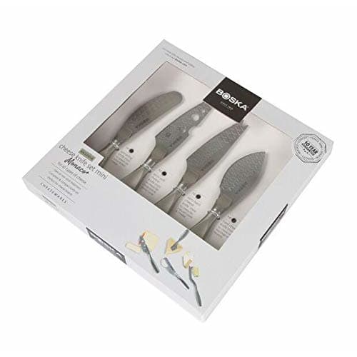 BOSKA Monaco+ Cheese Knife, Stainless Steel, 16x2.7x0.7cm, Set of 4 Mini Cheese Knives, 307096