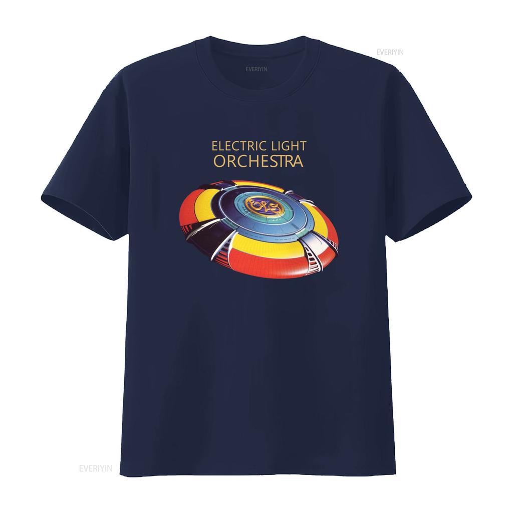 Electric Light Orchestra Retro Futuristic Spaceship Unisexs T Shirt Vintage Washed Top For Everyday Wear Versatile Casual Unisex