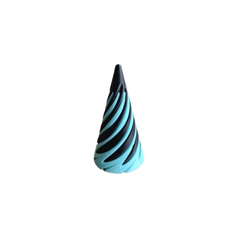 3D Printing Spiral Cone Pyramid Decompression Toy Creative Crossing Sculpture Stress Relief Gift