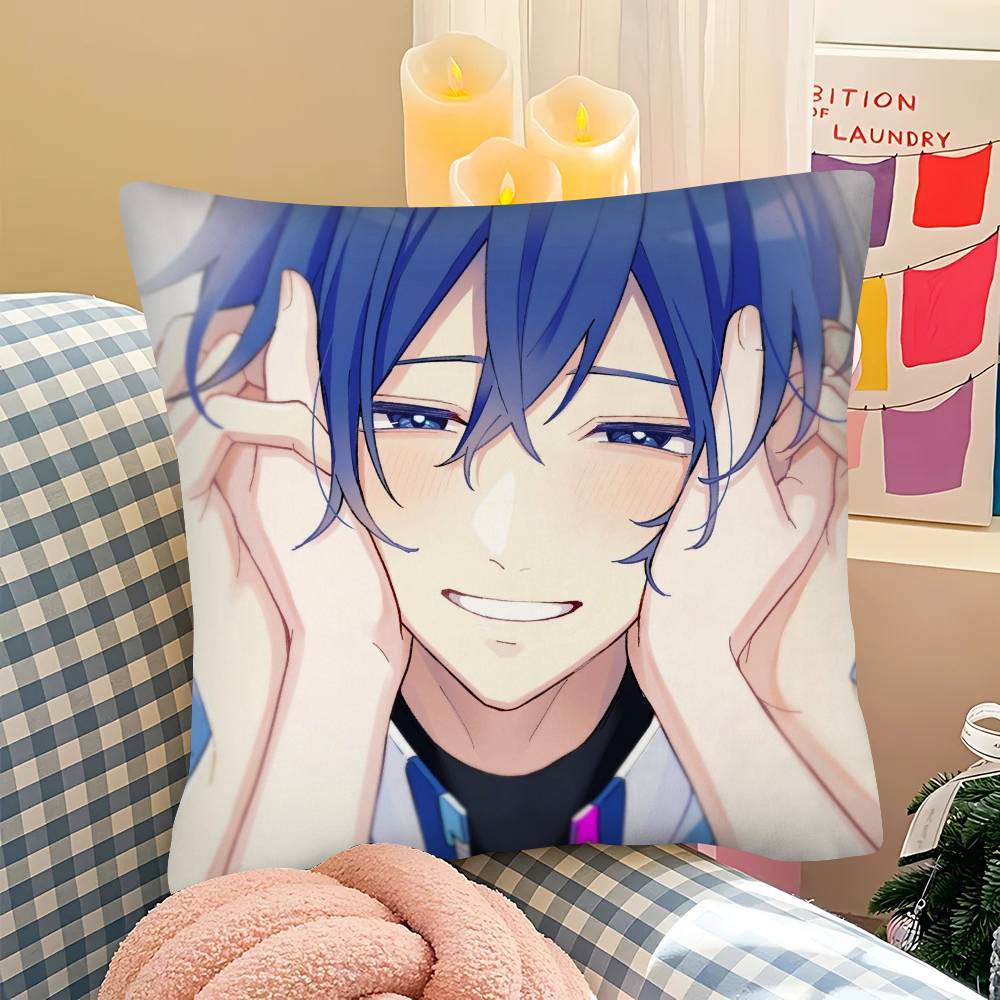 1pc KAITO Pillow Case Fashion Square Pillowcase Bedroom Sofa Room Ins Decoration Leisure