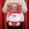 Small Reusable Christmas Bags for Gifts Mini Santa Christmas Treat Bags Christmas Party Bags with Handles Holiday Christmas Gift Pouch Xmas Festival