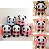 Cute Panda Cartoon Kids Backpack With Short Plush Material For School And Travel