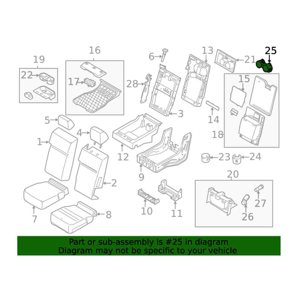 Armrest Cup Holder for Ford (FL3Z-1813562-AF)