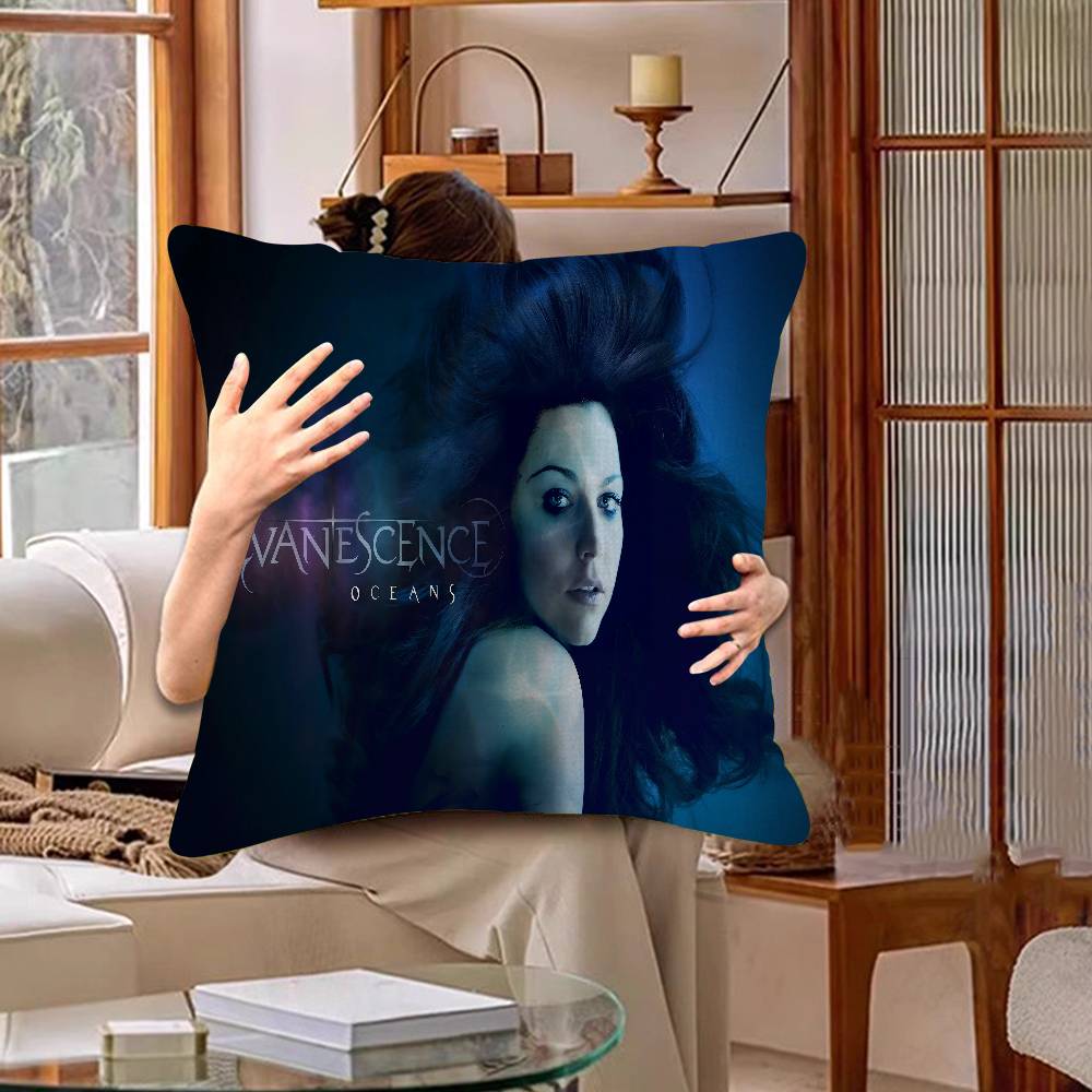 Evanescence Band DIY Sticky Office Cushion Pillowcase Car Cushion Cover45X45CM Lumbar Pillowcase Sofa Pillowcover