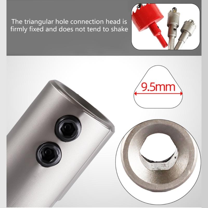 Power Tool Extension Rod Triangular Shank Fastener For Thin Sheet Metal Aluminum Cutting Extension Rod Accessories