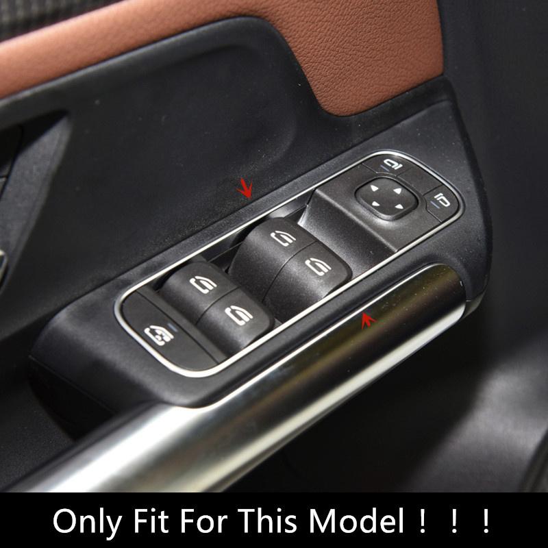 Carbon Fiber Car Window Glass Lifting Switch Frame Decoration For Mercedes Benz B Class W247 GLB  Automotive Interior