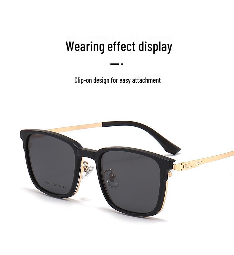 6127 Men's Half-Frame Magnetic Multifunctional Sunglasses: Polarized & Prescription-Compatible