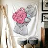 Tatty Teddy Wall Tapestry Aesthetic Wall Hanging Printed Fabric Blanket Decorative Tapestries for Bedroom Living Room Home Decor