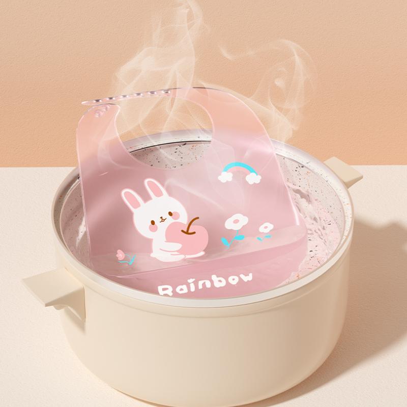 Soft Silicone Baby Bibs Cute Cartoon Animal Kids Bib Girl Boy Adjustable Burp Cloths Baby Waterproof Feeding Stuff