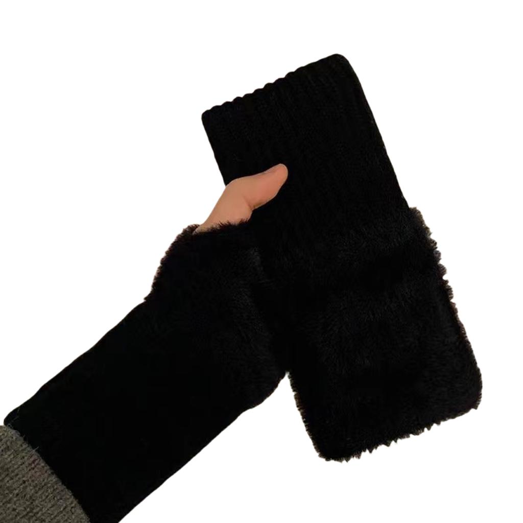 Trendy Warm Thermal Gloves Knitted Stylish Soft Gloves for Cold Weather Winter Cycling Skiing Climbing