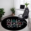 1pc TicTacToe Game Office Round Area Rug, Indoor Mat Suitable ForOffice, Under Office Chairs Bedroom Living Room Home Decor D023