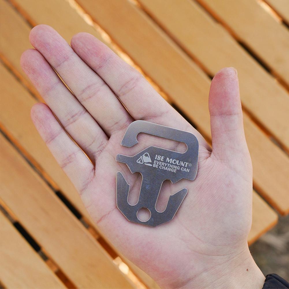 2025 New 10Pcs Awning Fixing Buckle Stainless Steel Tight Rope Buckle with String Hole Awning Canopy Fastener for Tent Canopy