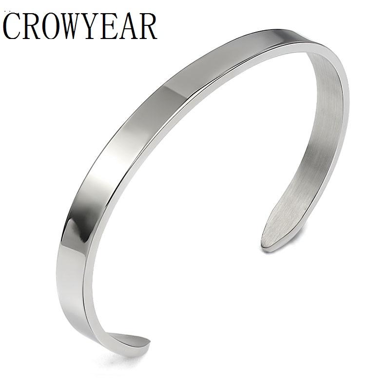 

New Arrival Label Cuff Stainless Steel Bracelets Bangles Cuff Arrowhead Ends Silver Color and Vintage Jewelry for Women Men