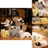 Cute And Cuddly Cat Plush Toy Realistic Animal Stuffed Doll For Kids Perfect Birthday Gift
