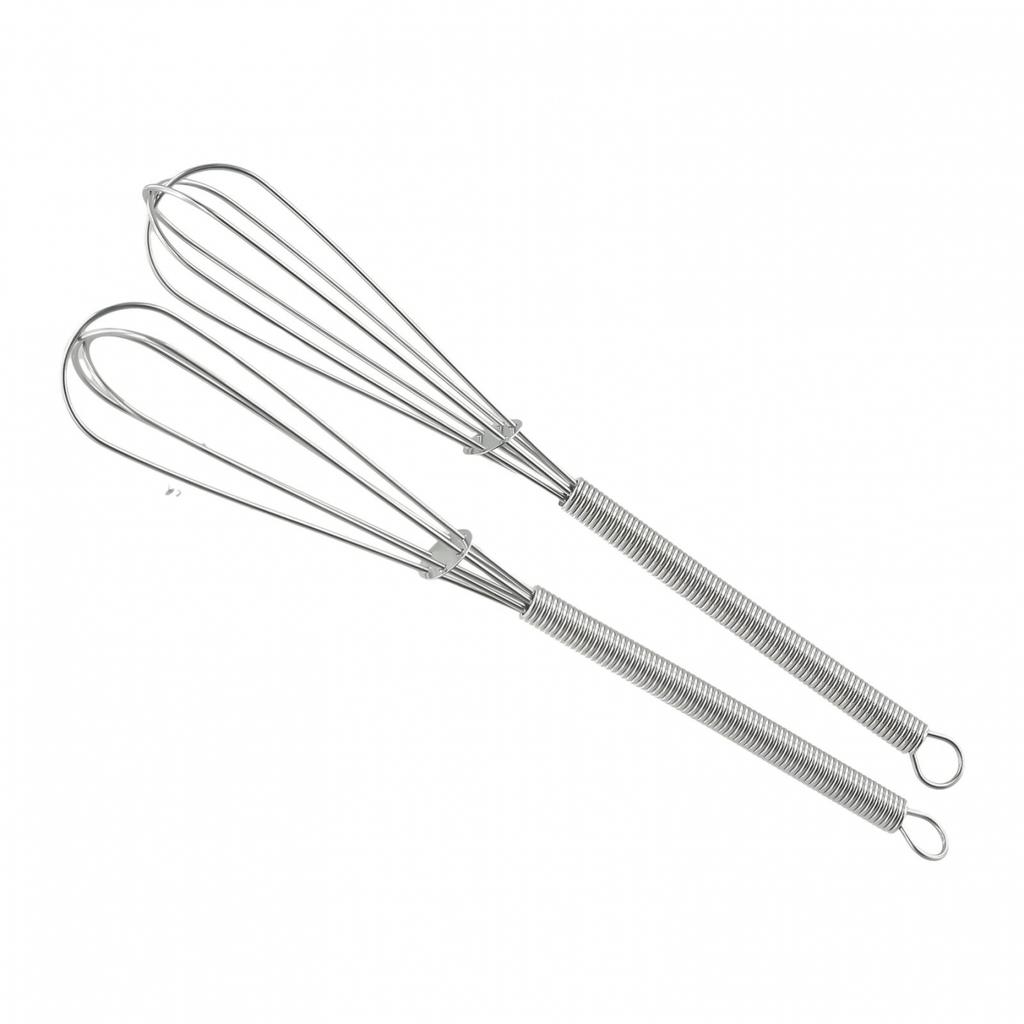2PCS Mini Small Stainless Steel Balloon Wire Whisk Set Whip Mix Stir Beat