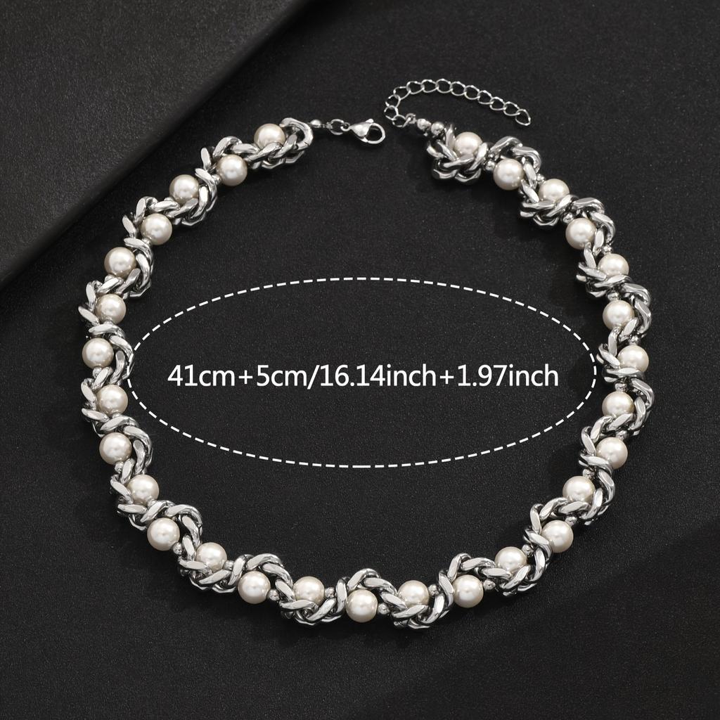 1 Colar Masculino da Moda, Colar de Corrente Cubana de Indústria Pesada Hip-hop Envolto, Design de Cobra de Nicho, Joias Combinadas para Festa de Festival de Música