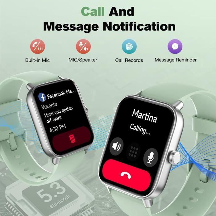 Montre connectée - generic - h205l - suivi fréquence cardiaque - étanche ip68 - bluetooth 5.0