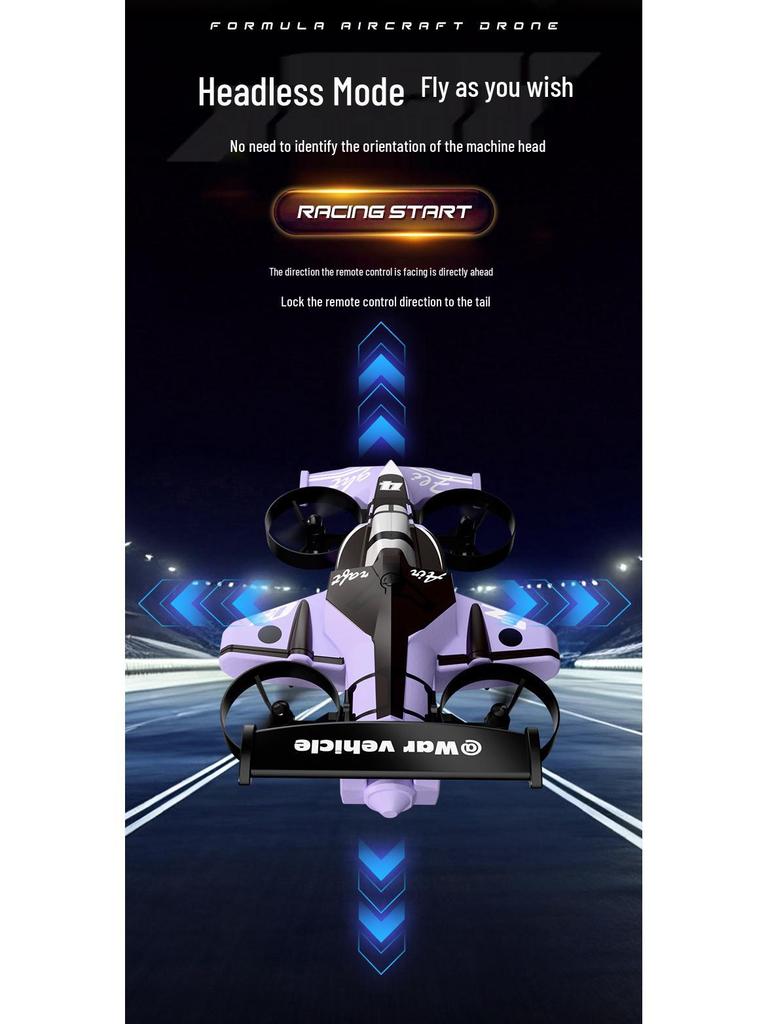 Dual-Use Remote Control Drift Car & Stunt Airplane Toy, Long Battery Life, Fixed-Height Drone Helicopter