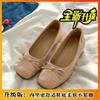 Flat Shoes Celebrity Style Gentle Single Shoes Inner Height Increase Ballet Style Femininity Shallow Mouth Commuting Soft Sole