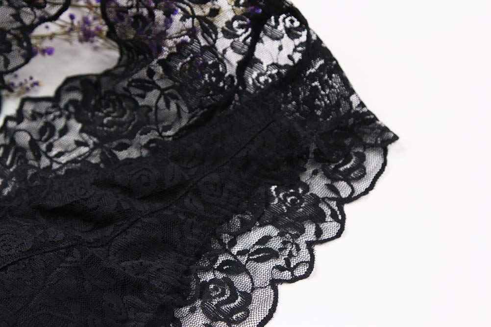 Stylish silk wireless can be used as a room bra or night bra [SilRiver] bra, stress-free non-wired bra, (Medium, black)