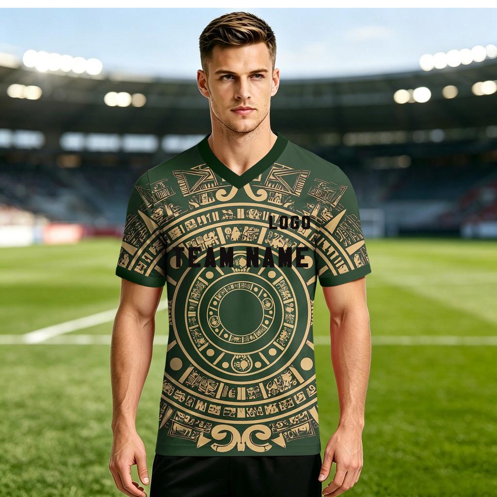 Retro Style International Soccer Fan Jersey Unisex Short Sleeve V Neck Team Shirt Personalized Number and Name Customizable Football Tee