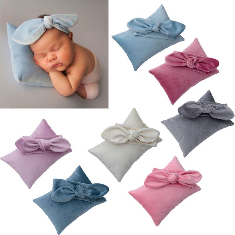 1Set Newborn Baby Photography Props Pillow Hat Wrapping Infant Studio Shoot