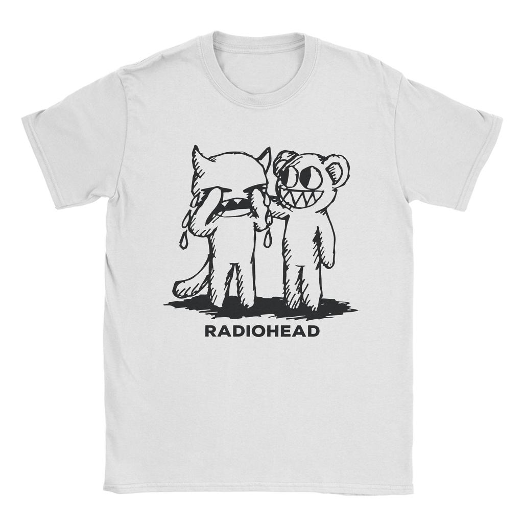 Radiohead Rock Vintage Hip Hop T Shirts Men Women Cotton Leisure T-Shirt Crewneck Tees Short Sleeve Clothes 4XL 5XL