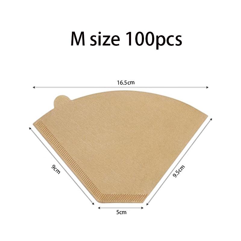 Cone Coffee Filter Paper, 100 Pcs Disposable Unbleached Natural Coffee Filters For Drip and Pour Over Coffee Maker
