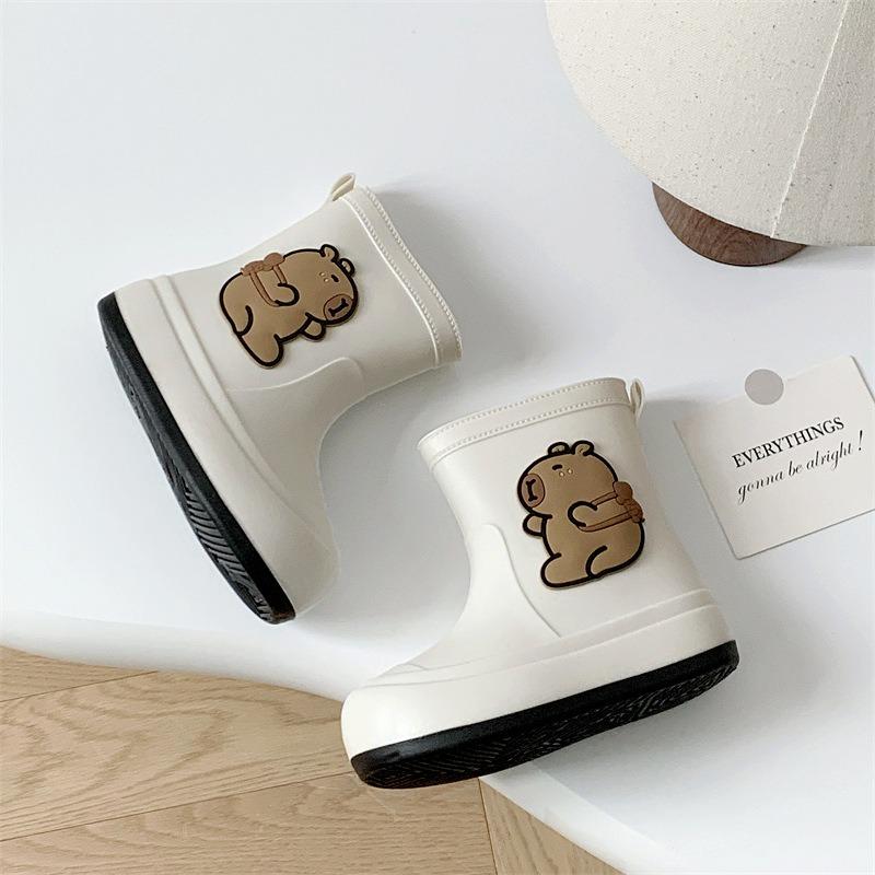 Rain shoes new water boots children's non-slip rain boots women's waterproof velvet water shoes short non-slip water boots women