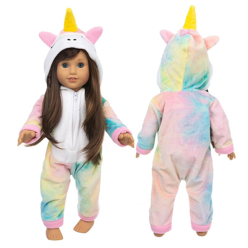 Nové zvířecí pyžamo pro 18palcovou panenku American Girl 45cm panenku Our Generation, Oblečení a doplňky pro panenky