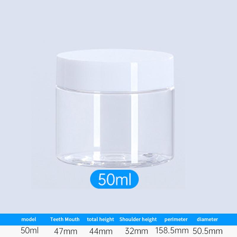 5 Pcs Travel Face Cream Jar Empty Plastic Cosmetic Makeup Bottle 20Ml 30Ml 50Ml Transparent Storage Container Refillable Bottles