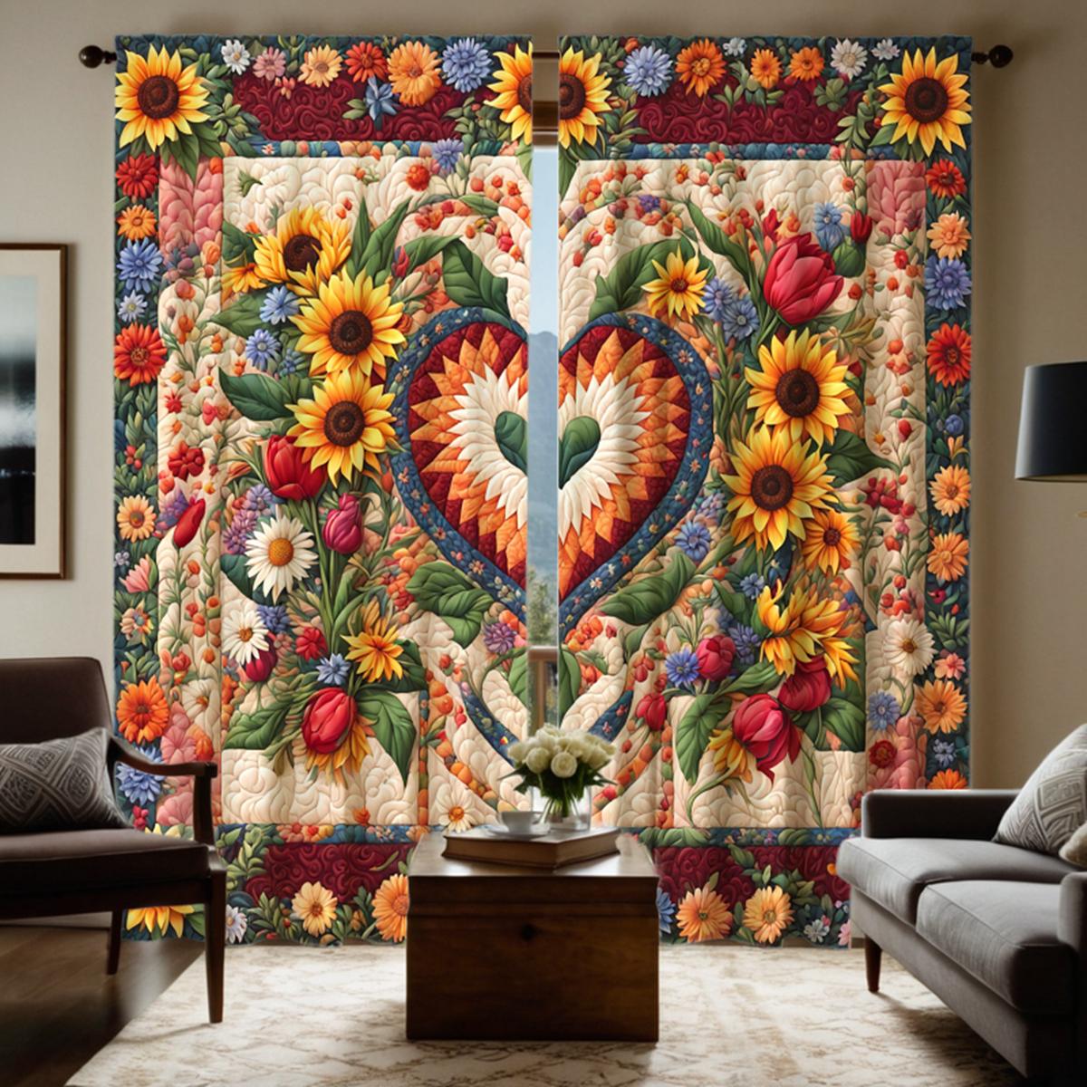 

2 шт. HD цифровые желтые тонированные шторы с изображением допамина и подсолнухов, украшение дома, стиль, украшение гостиной, спальни, занавески на стержнях W52H63inchW132H160cm