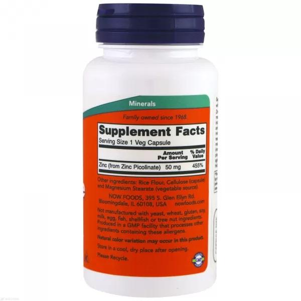 Now Foods ZINKPICOLINAT 50 mg