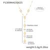 Stainless Steel Gold-Plated Ferris Wheel Pendant Necklace - Light Luxury & Elegant Style