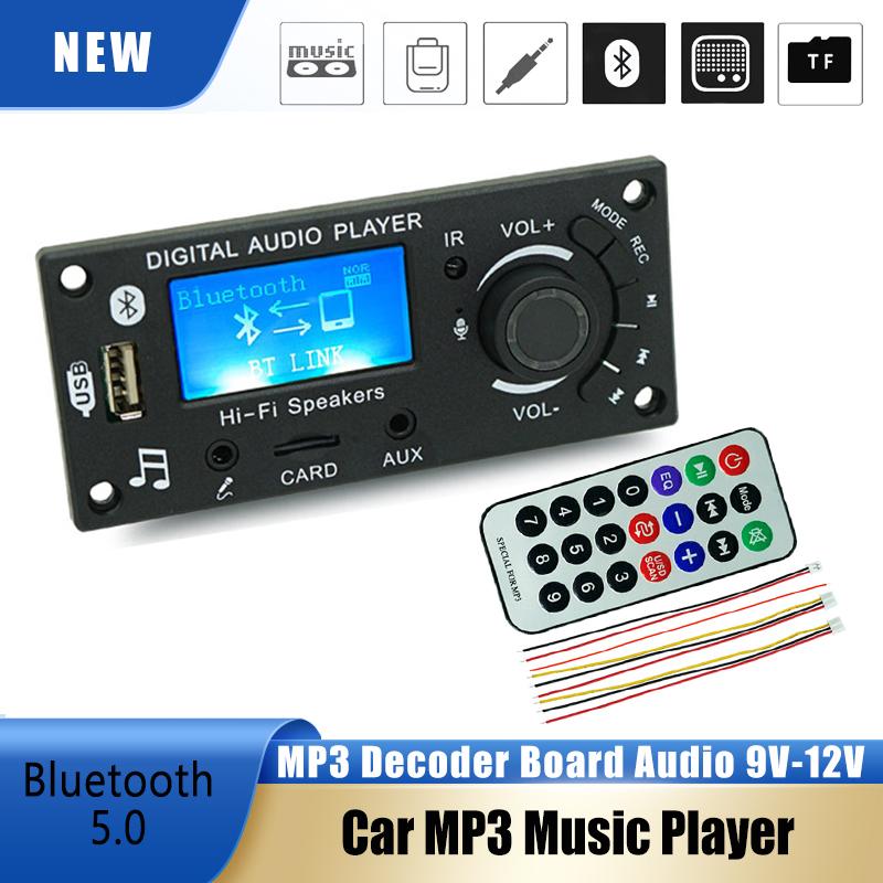 

Плата автомагнитолы Bluetooth Автомобильный комплект Модуль проигрывателя музыки Беспроводная плата MP3-декодера 9В-12В WMA Аудио без потерь USB AUX TF Динамик