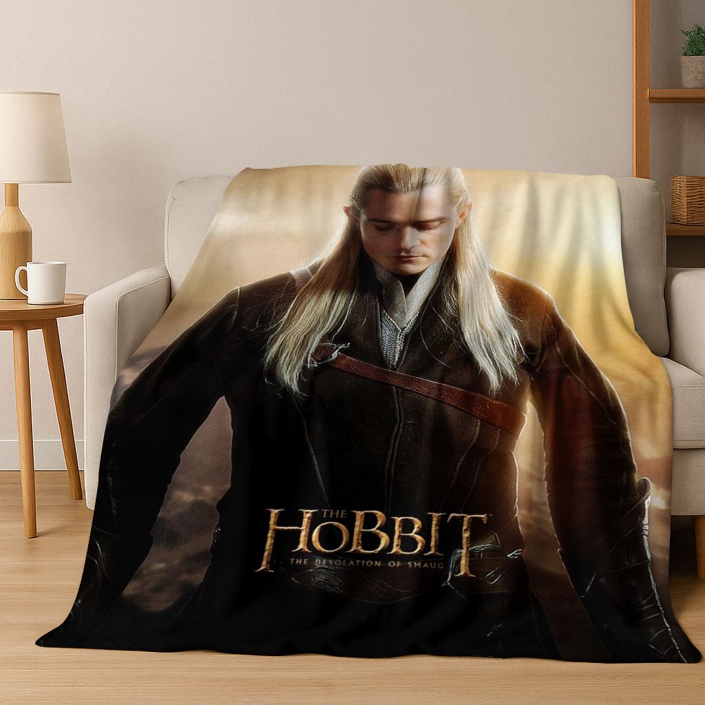 26 Style L-Lord of Rings H-Hobbit Movie Flannel Blanket,Warm and Cozy Soft Throw Blanket for Home Bedroom Bed Sofa Cover Gift