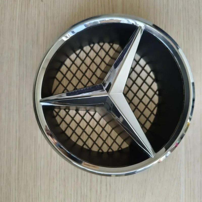 Silver Border Decoration For Mercedes Benz W204 2006-2012 B/V Class 2005-10 Car Front Grilled Star Emblem Logo