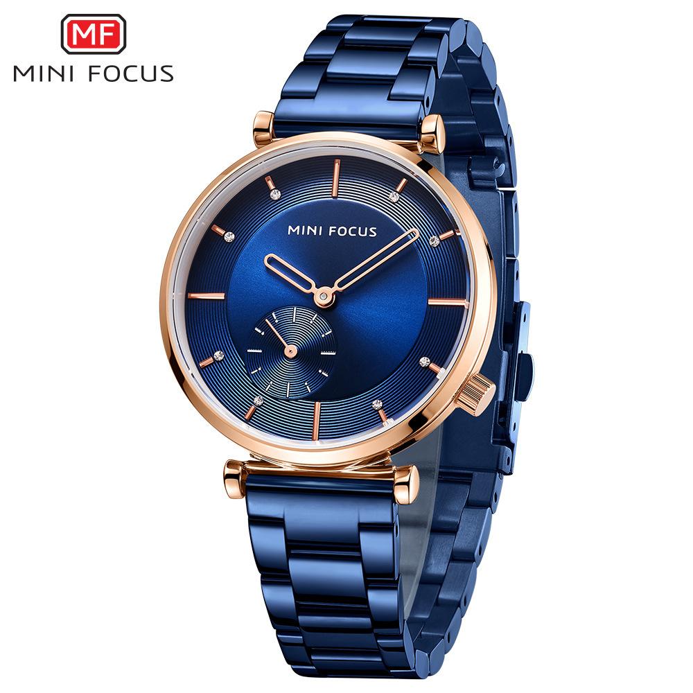 Simple and Fashionable Women's Watch Japanese Movement Waterproof Diamond-encrusted Stainless Steel Strap