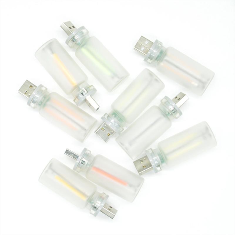 Stylish Glass USB Powered LED Filament Atmosphere Night Light with Touch Control Suitable for Car and Bedroom Ambiances