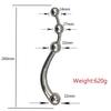 Stainless Steel Double Large Butt Plug Fake Dildo G Spot Metal Anal Beads Plug P-spot Prostate Massager Stick Vaginal Sex Toy