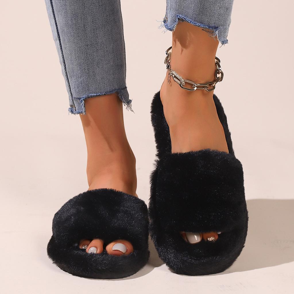 Women's Autumn and Winter Velvet Warm Indoor Slippers and Home Shoes