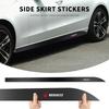2pcs Car Door Side Skirt Sill Stripe Carbon Decals Styling Accessories For Renault Fluence Scenic Duster Logan Koleos Kadjar R999