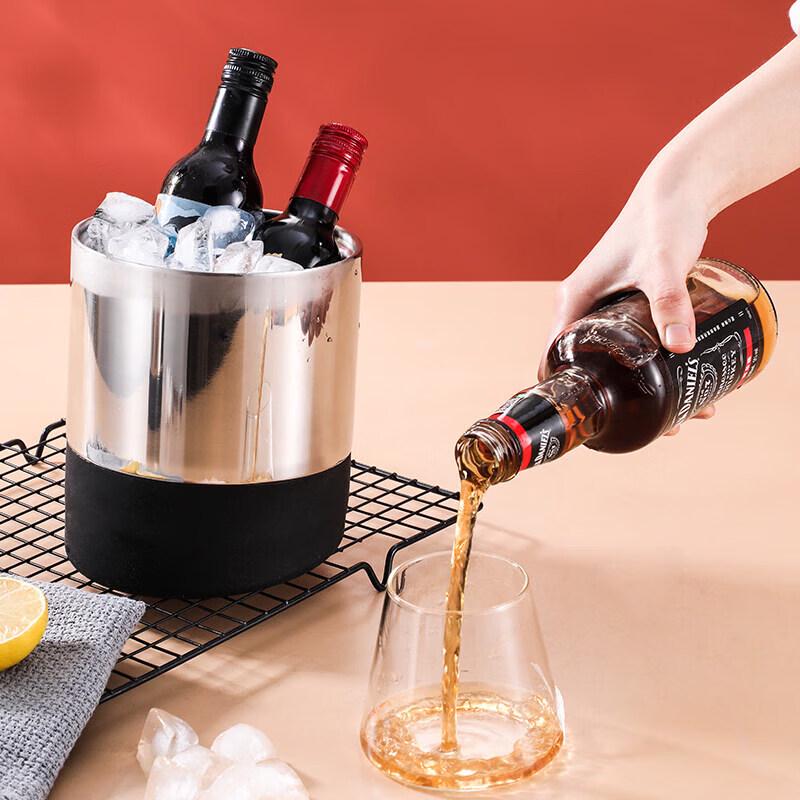 Qiwei 304 Stainless Steel Double Wall Ice Bucket
