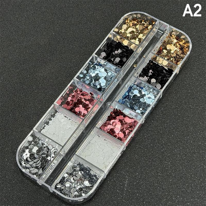 12 Grids Mini Sparkling Star Nail Sequins 3D Star Glitter Holographic Laser Pentagram Flakes Nail Art Charms Diy Decoration
