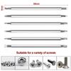 Compact Screwdriver Bit Set Magnetic Double for Head Screwdriver Bits Chrome Vanadium Steel Hand Manual Repair Tool 7 Pc