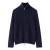 Women's Half-High Collar Cashmere Cardigan - Thick Knit, Zipper, Casual Loose Fit for Autumn and Winter.