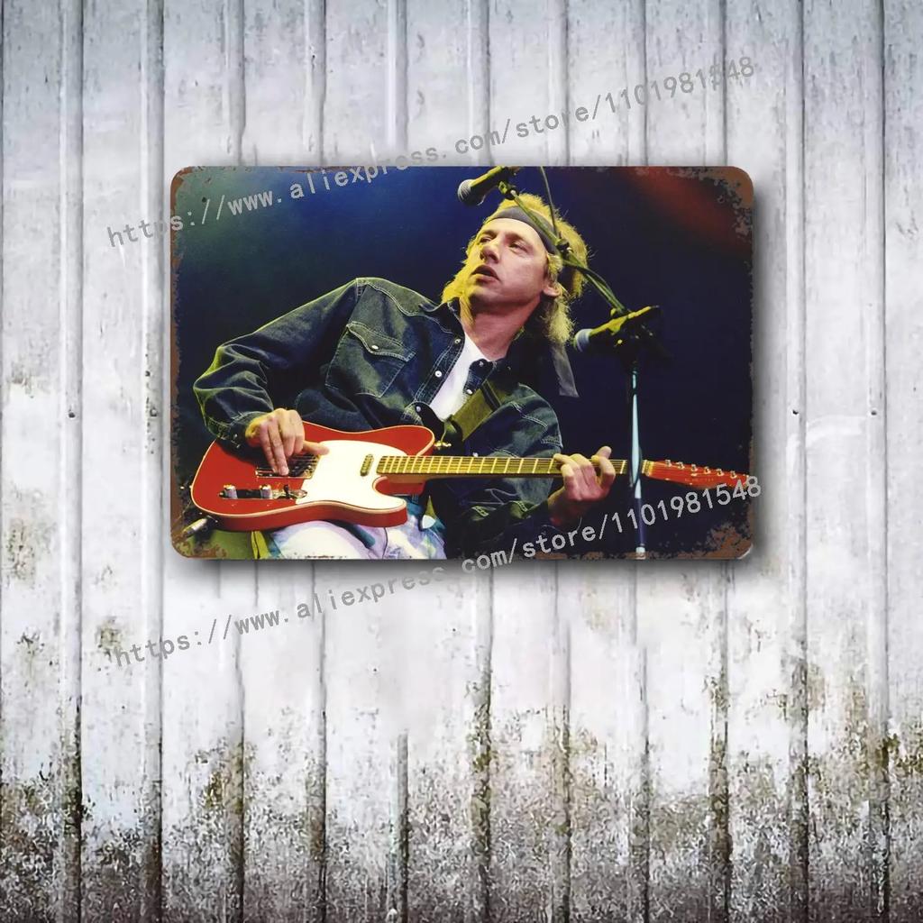 Dire Straits Band Metall Deko Poster Vintage Blechschild Metallschild Dekorative Plakette für Pub Bar Man Cave Club Wanddekoration