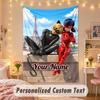 Custom Personalized Tapestry,Miraculous Ladybug Print Custom Name Text Wall Art Hanging for Bedroom