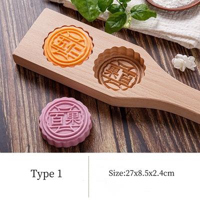 Wood Moon Cake Molds Mooncake Maker Wood Press Cake Wood Mold Wax Melt Molds Wooden Press Tool Chinese Style